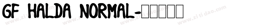 GF HALDA NORMAL字体转换